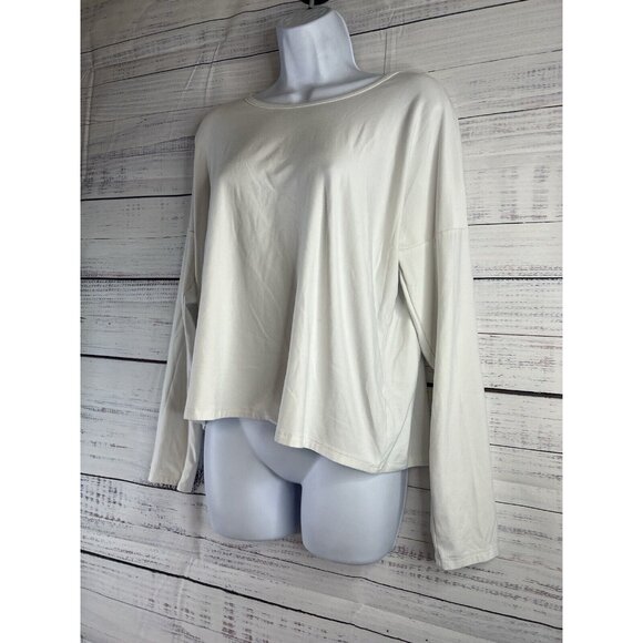 BEYOND YOGA Women's White Long Sleeve Daydreamer Pullover Shirt Large Activewear - Picture 3 of 11